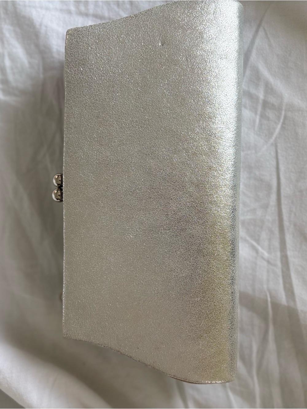 Silver Crystal Bow Evening Clutch - Picture 2 of 4